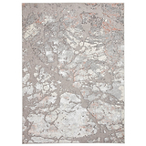 Aldrin Grey Rose Marble Effect Rug from Roseland Furniture