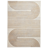 Aldrin Grey Gold Swirl Patterned Rug from Roseland furniture