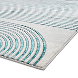 Aldrin Grey Green Swirl Patterned Rug