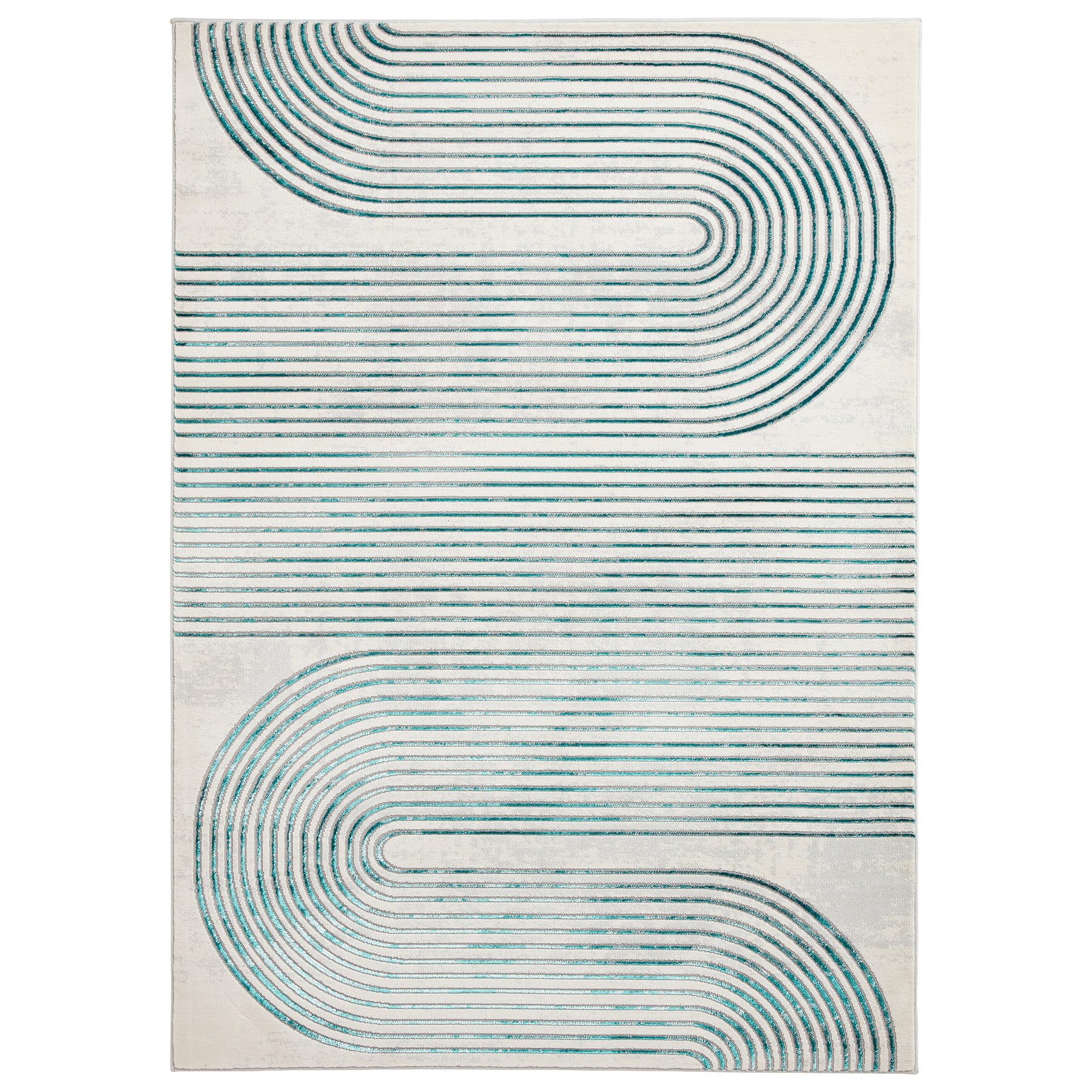 Aldrin Grey Green Swirl Patterned Rug from Roseland Furniture