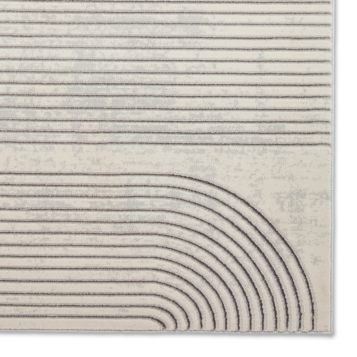 Aldrin Grey Ivory Swirl Patterned Rug
