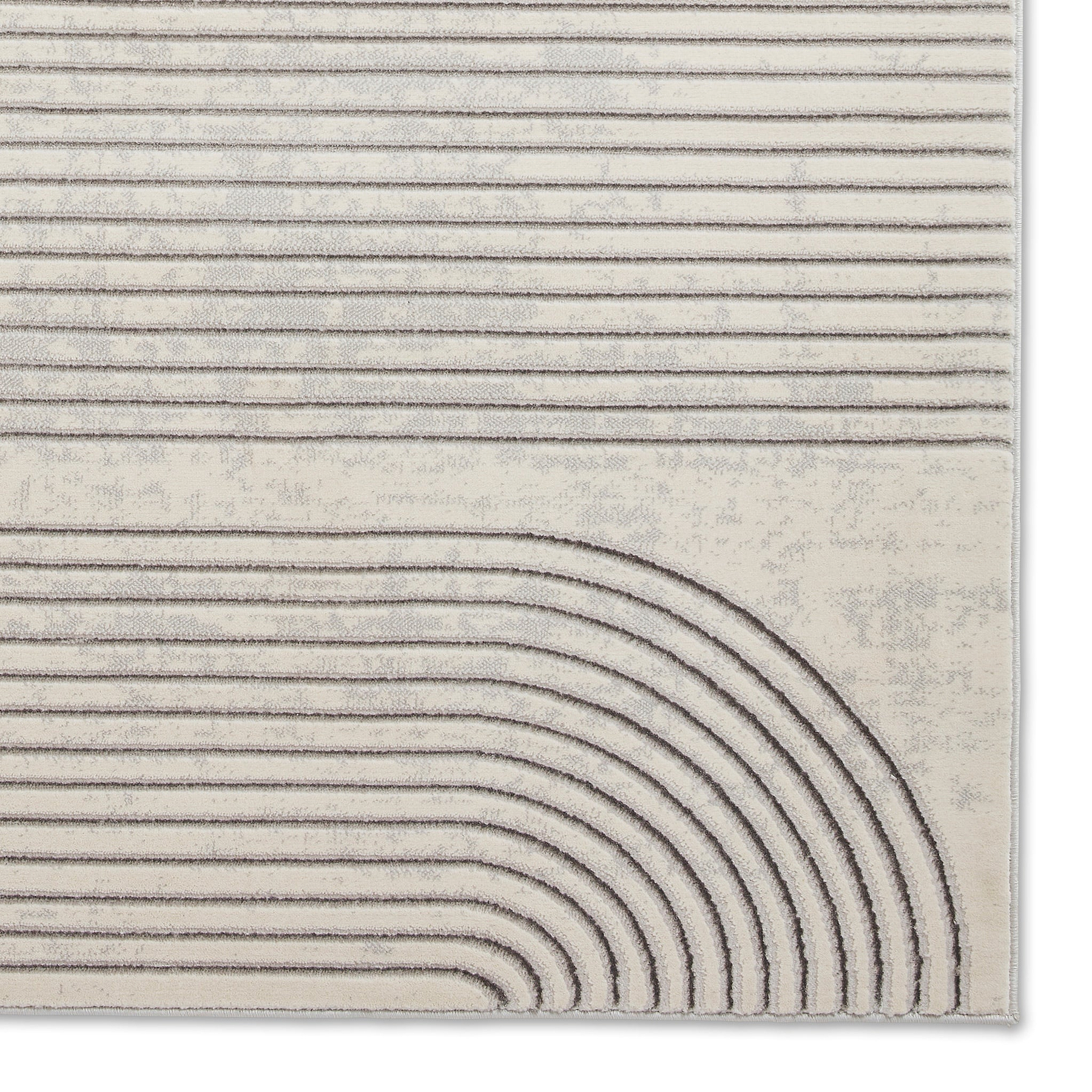Aldrin Grey Ivory Swirl Patterned Rug