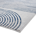 Aldrin Grey Navy Swirl Patterned Rug