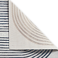 Aldrin Grey Navy Swirl Patterned Rug