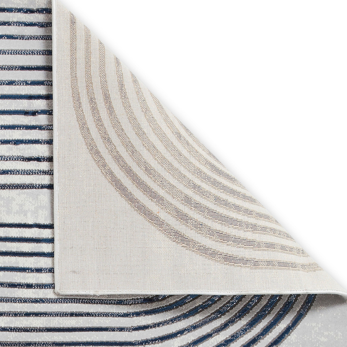 Aldrin Grey Navy Swirl Patterned Rug