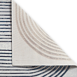 Aldrin Grey Navy Swirl Patterned Rug