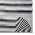 Aldrin Grey Navy Swirl Patterned Rug