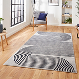 Aldrin Grey Navy Swirl Patterned RugAldrin Grey Navy Swirl Patterned Rug for living room
