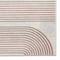 Aldrin Grey Rose Swirl Patterned Rug