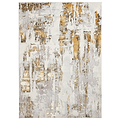 Aldrin Grey Gold Distressed Patterned Rug from Roseland Furniture