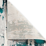 Aldrin Grey Green Distressed Patterned Rug