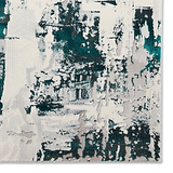 Aldrin Grey Green Distressed Patterned Rug