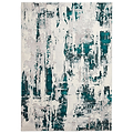 Aldrin Grey Green Distressed Patterned Rug from Roseland Furniture