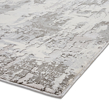Aldrin Grey Ivory Distressed Patterned Rug