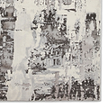Aldrin Grey Ivory Distressed Patterned Rug