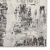 Aldrin Grey Ivory Distressed Patterned Rug
