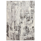 Aldrin Grey Ivory Distressed Patterned Rug from Roseland Furniture
