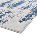Aldrin Grey Navy Distressed Patterned Rug