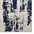 Aldrin Grey Navy Distressed Patterned Rug