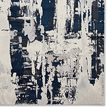 Aldrin Grey Navy Distressed Patterned Rug