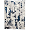 Aldrin Grey Navy Distressed Patterned Rug from Roseland Furniture