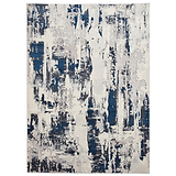 Aldrin Grey Navy Distressed Patterned Rug from Roseland Furniture
