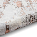 Aldrin Grey Rose Distressed Patterned Rug