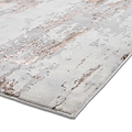 Aldrin Grey Rose Distressed Patterned Rug
