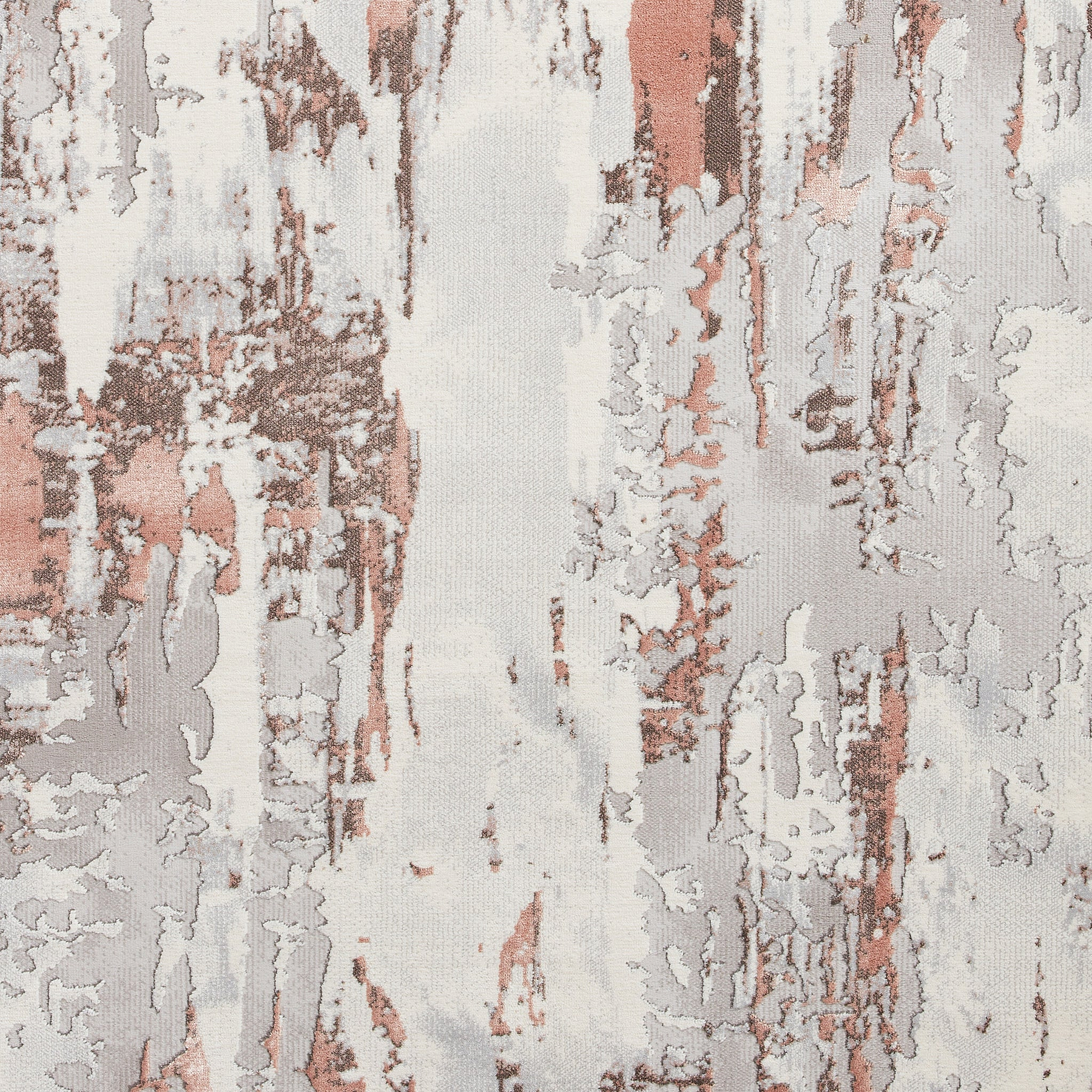 Aldrin Grey Rose Distressed Patterned Rug