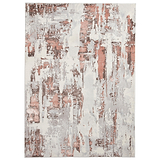 Aldrin Grey Rose Distressed Patterned Rug from Roseland Furniture