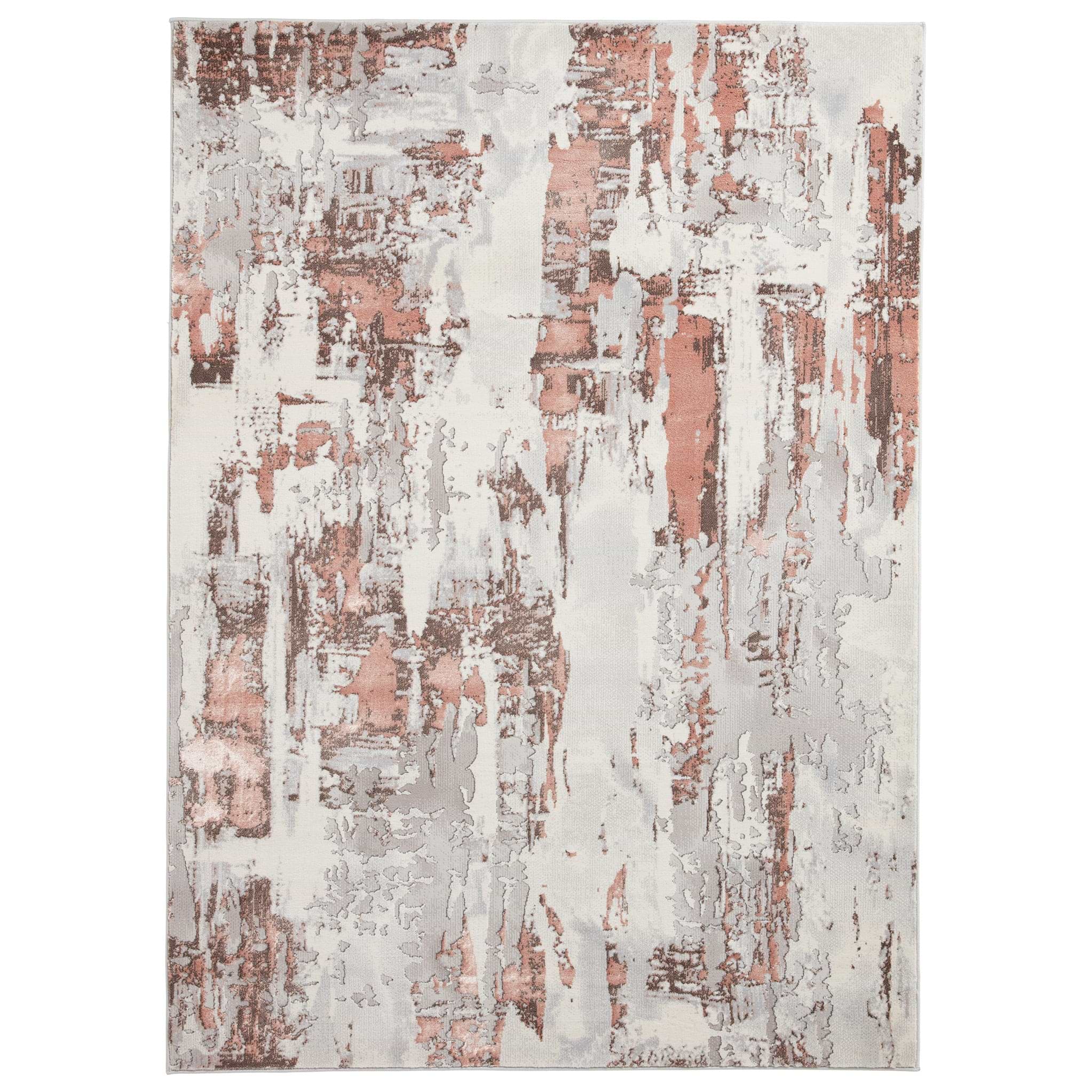 Aldrin Grey Rose Distressed Patterned Rug from Roseland Furniture