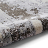 Aldrin Grey Distressed Metallic Effect Rug