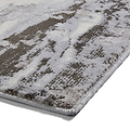 Aldrin Grey Distressed Metallic Effect Rug