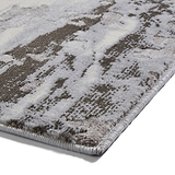 Aldrin Grey Distressed Metallic Effect Rug