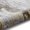 Aldrin Gold Distressed Metallic Effect Rug