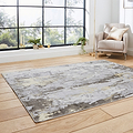 Aldrin Gold Distressed Metallic Effect Rug