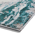 Aldrin Green Distressed Metallic Effect Rug