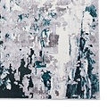 Aldrin Green Distressed Metallic Effect Rug