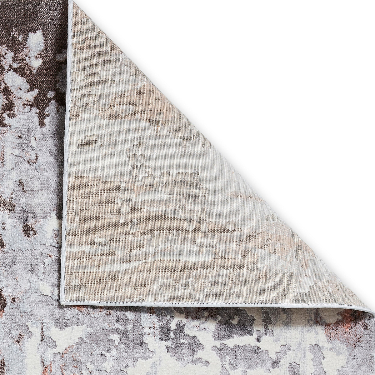 Aldrin Rose Distressed Metallic Effect Rug