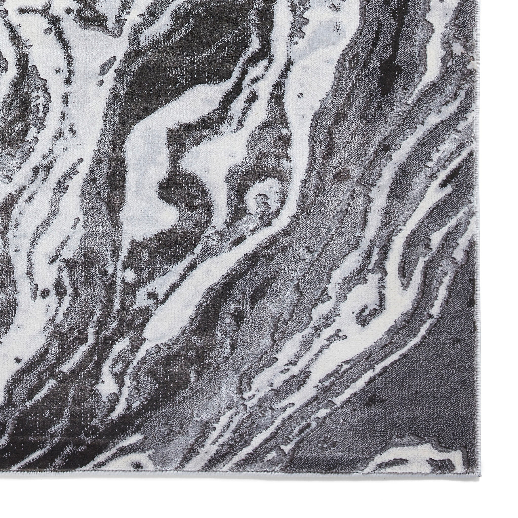 Aldrin Grey Marble Swirl Rug