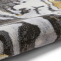 Aldrin Grey gold Marble Swirl Rug