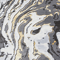 Aldrin Grey gold Marble Swirl Rug