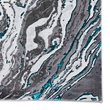 Aldrin Grey Green Marble Swirl Rug