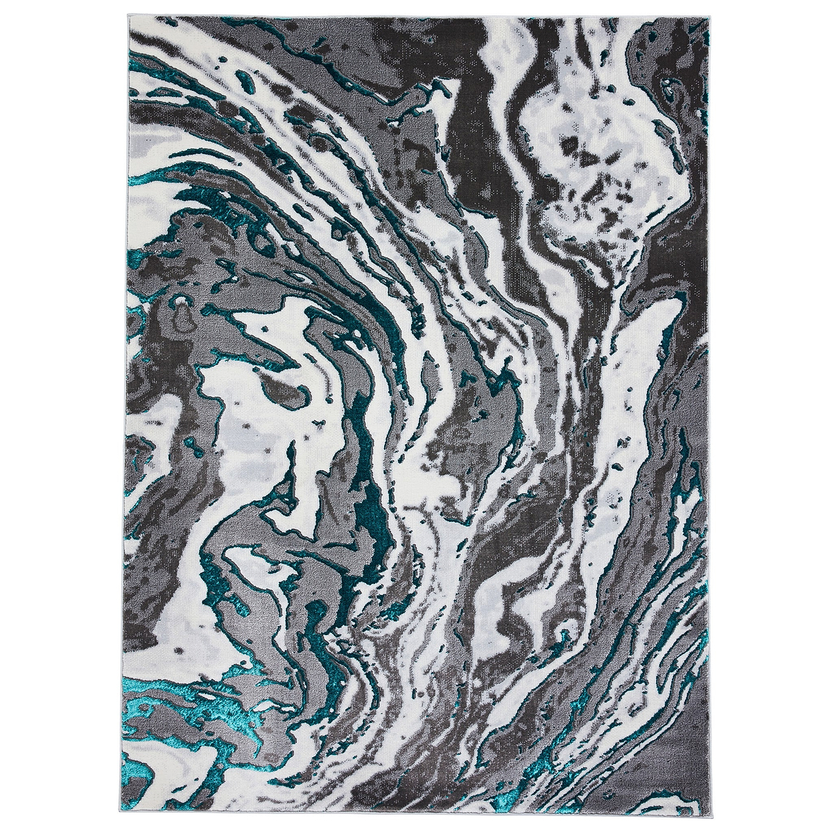Aldrin Grey Green Marble Swirl Rug from Roseland Furniture