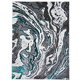 Aldrin Grey Green Marble Swirl Rug from Roseland Furniture