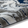 Aldrin Grey Navy Marble Swirl Rug