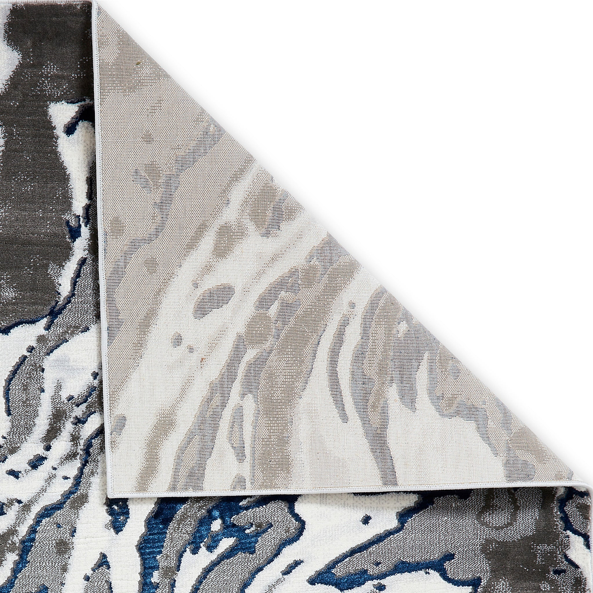 Aldrin Grey Navy Marble Swirl Rug