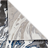 Aldrin Grey Navy Marble Swirl Rug
