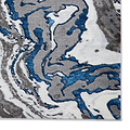 Aldrin Grey Navy Marble Swirl Rug
