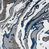 Aldrin Grey Navy Marble Swirl Rug